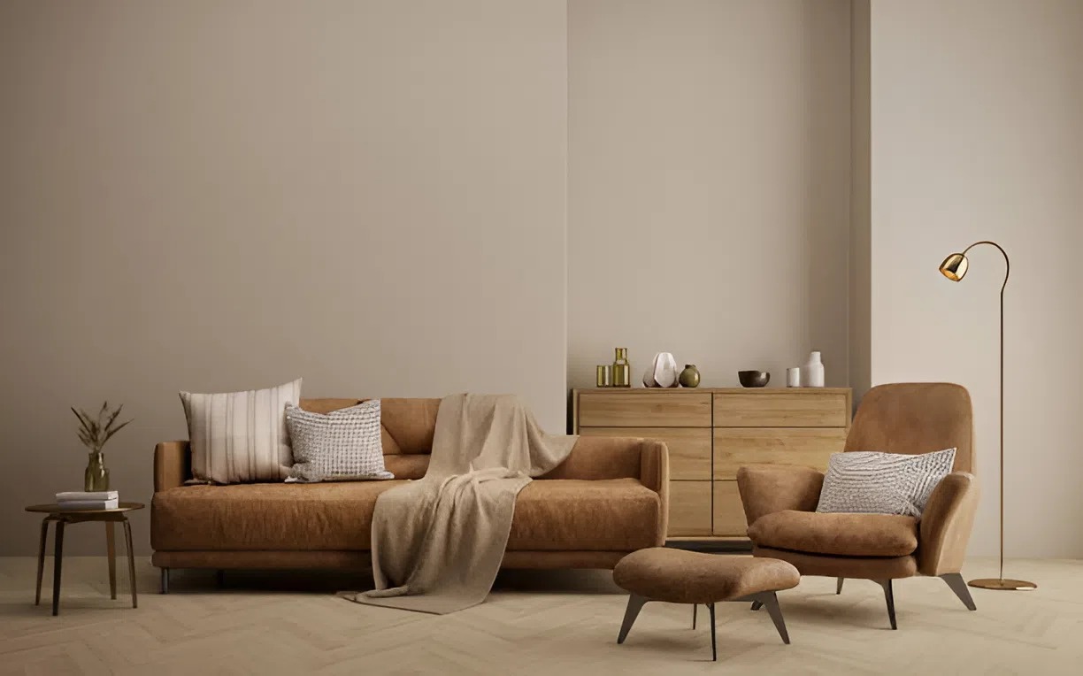 Cozy or Contemporary? Find Your Perfect Living Room Palette with a House Painter in Seminole, FL 1 Cozy living room featuring earthy tones and wood accents painted by a house painter in Seminole FL 2