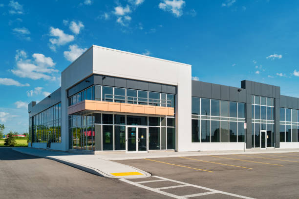 Office building exterior showcasing clean lines and professional curb appeal by a painting company in Seminole, FL.